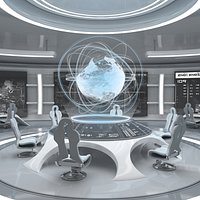 Sci-Fi Futuristic Command Room