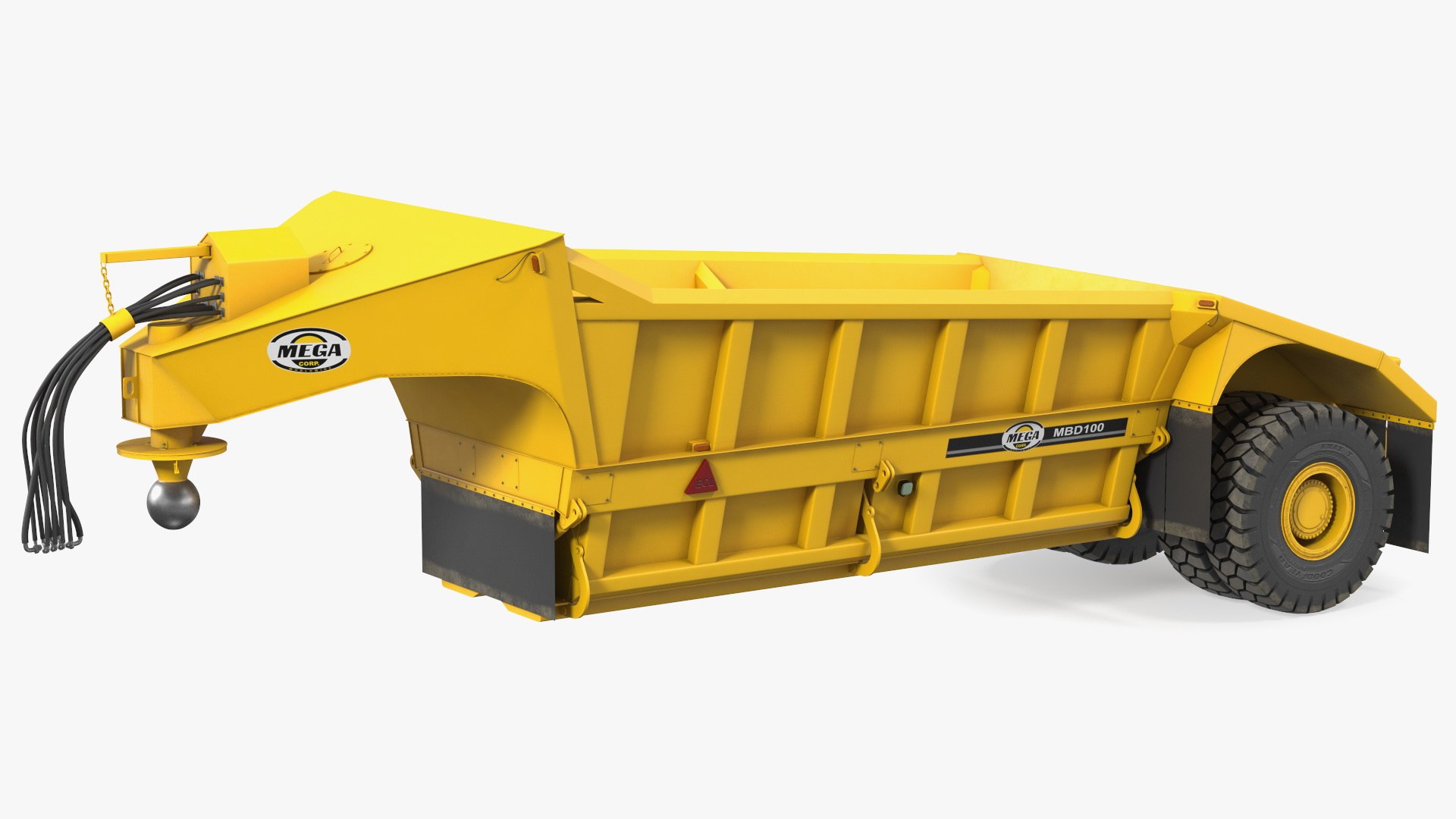 Mega Bottom Dump Trailer MBD100 Clean 3D model preview