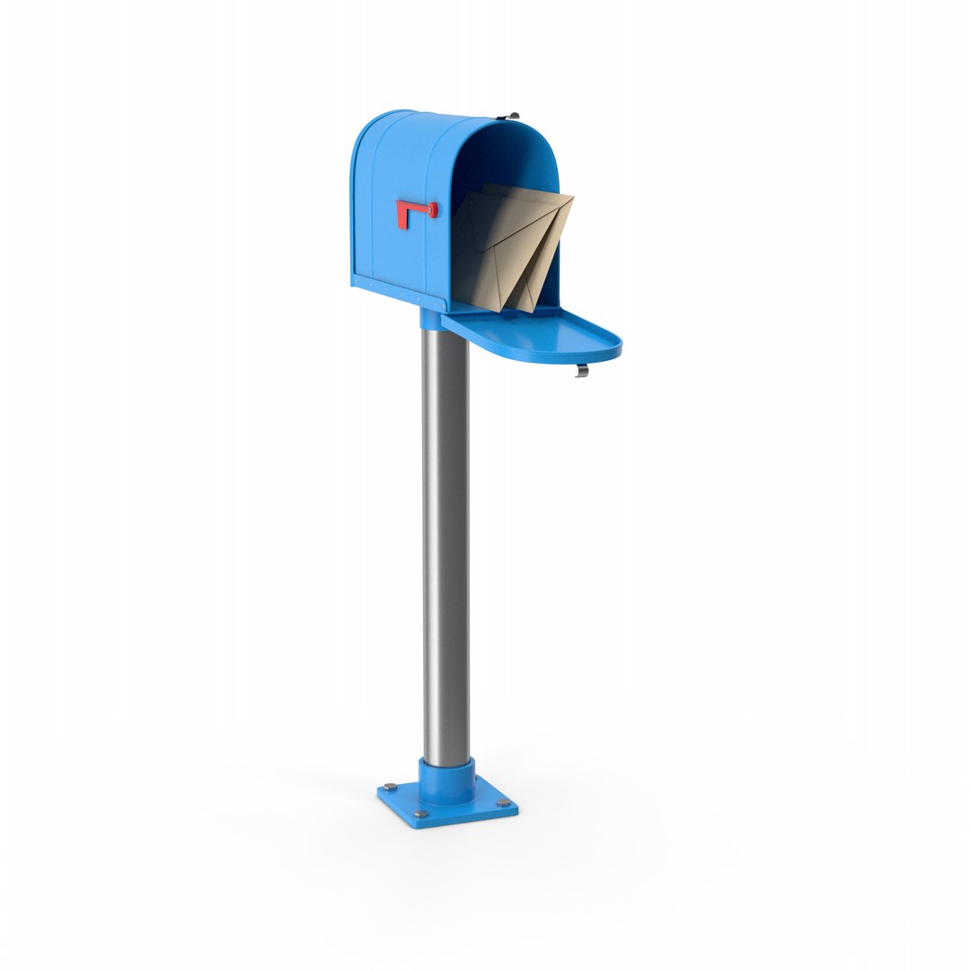 3D Mailbox On Post - TurboSquid 1865827