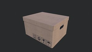cardboard box 01 3D
