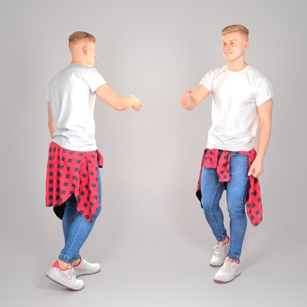 human young man character 3D model
