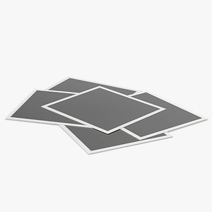 Photo Paper Frames 3D model