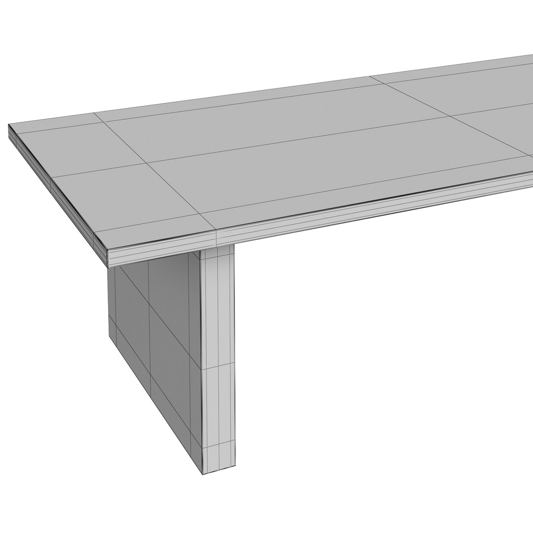 3D model Restoration Hardware Pavona Chair and Trento Travertine Dining