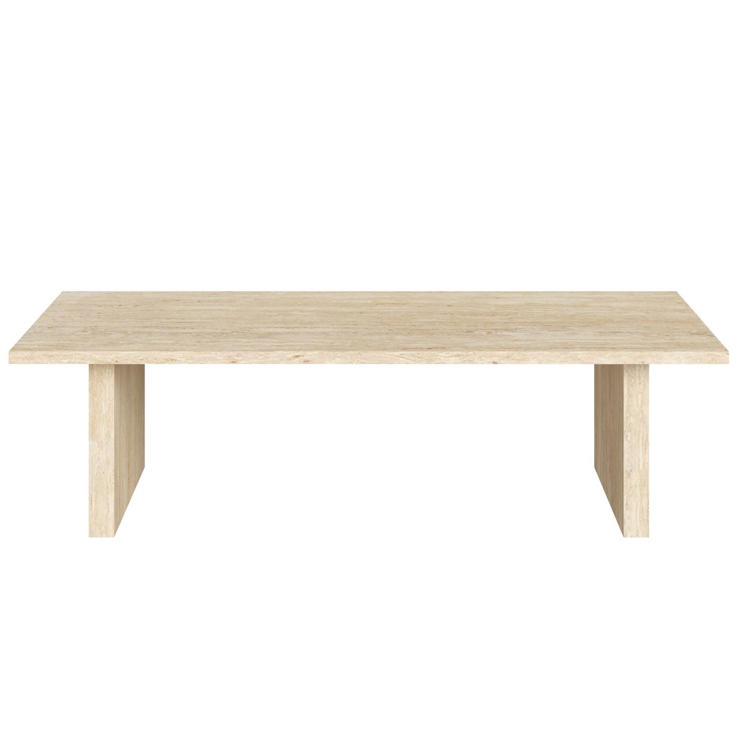 3D Model Restoration Hardware Pavona Chair And Trento Travertine Dining