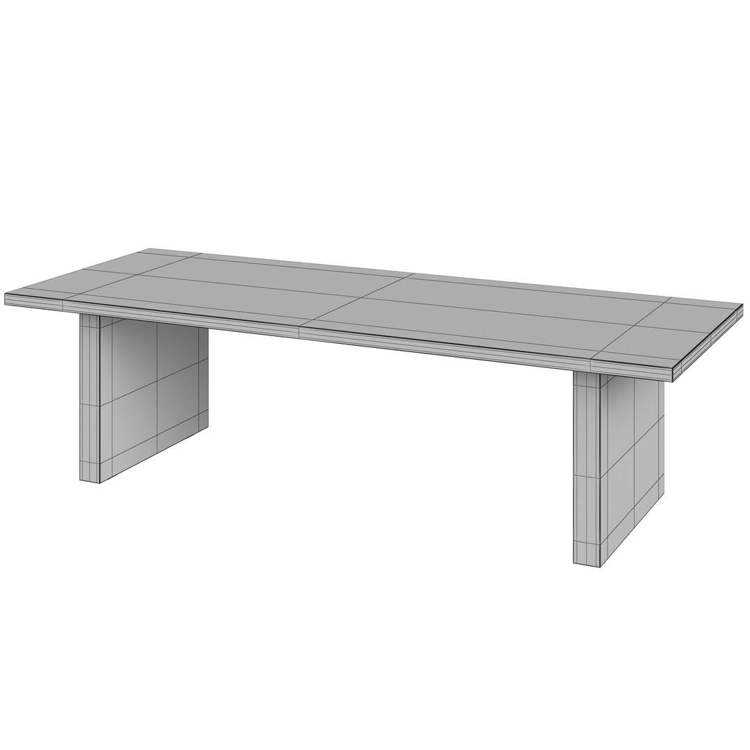 3D model Restoration Hardware Pavona Chair and Trento Travertine Dining