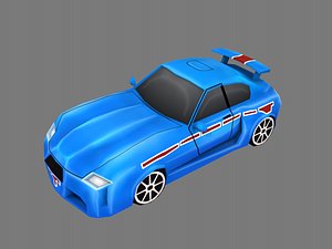 3D cartoon car model
