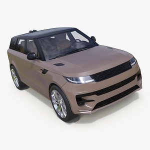 3D Luxury Sport SUV Brown Simplified