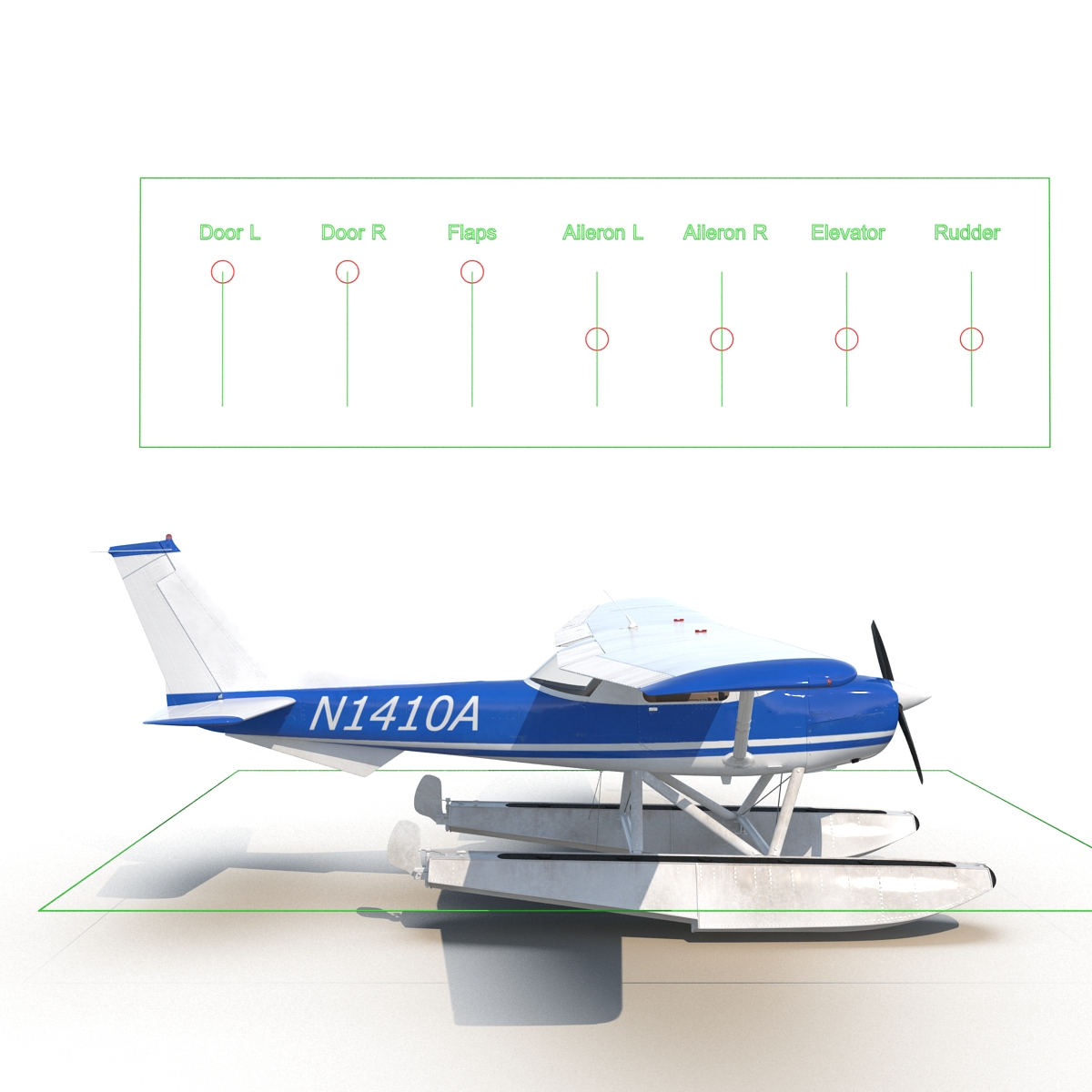 max cessna 150 seaplane rigged