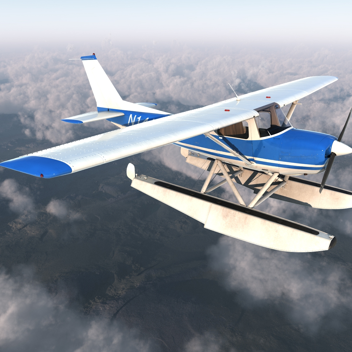 max cessna 150 seaplane rigged