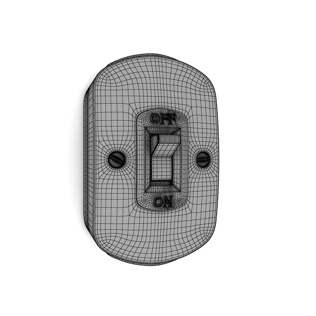 Vintage light switch 05 3D model - TurboSquid 1418490