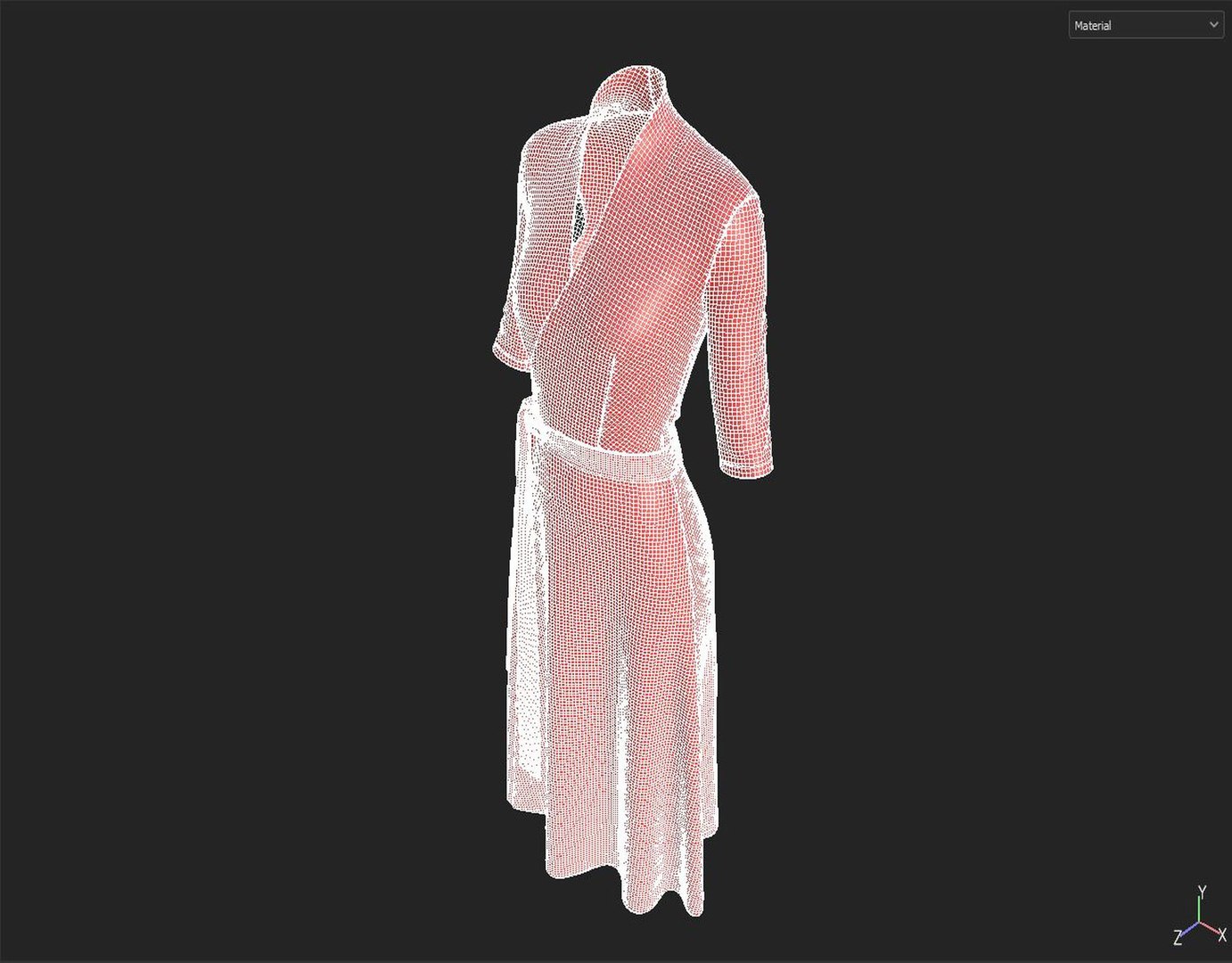 Red Dress 3D Model - TurboSquid 2382302