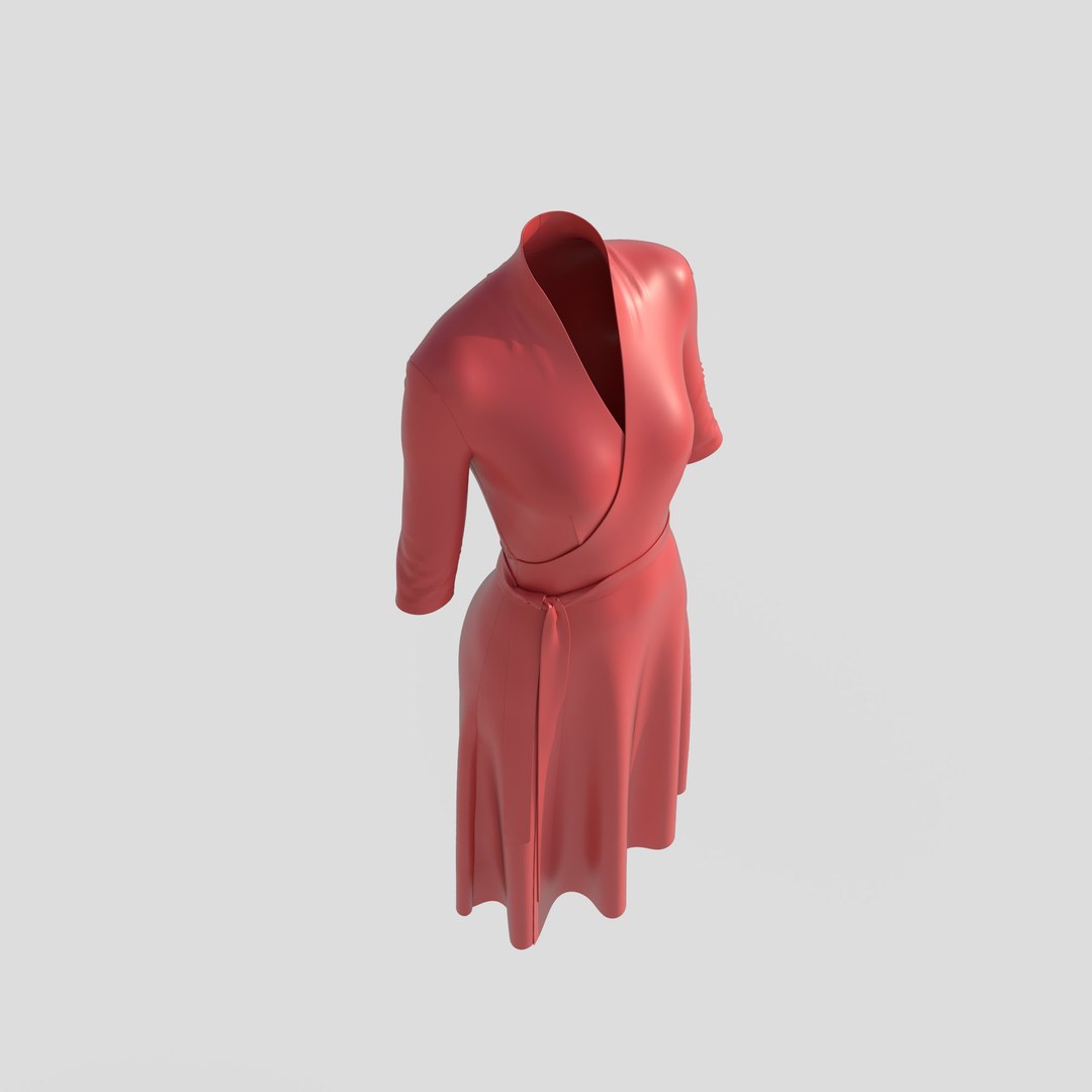 Red Dress 3D Model - TurboSquid 2382302