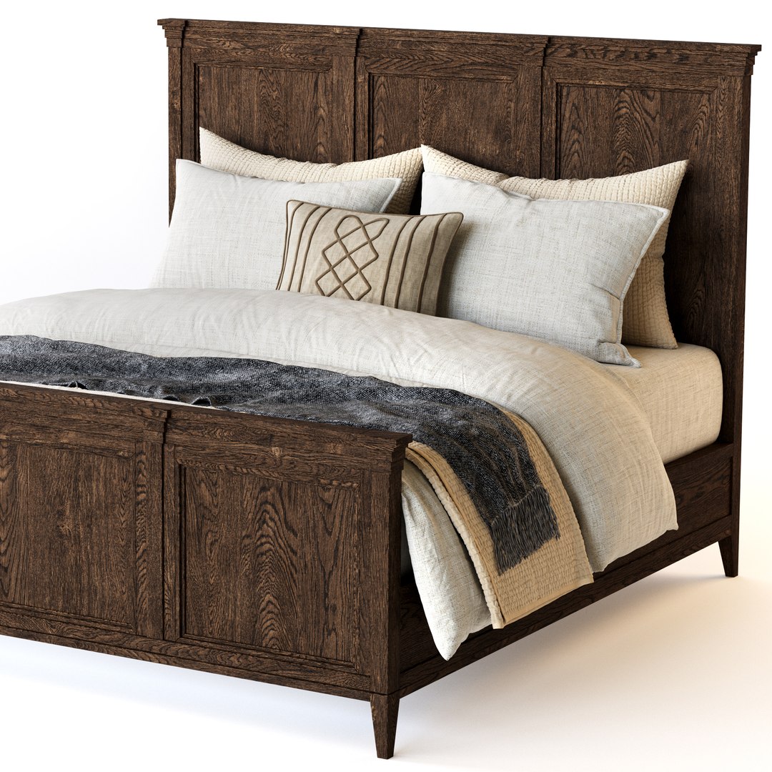 CAYDEN CAMPAIGN PANEL BED WITH FOOTBOARD Restoration Hardware Model