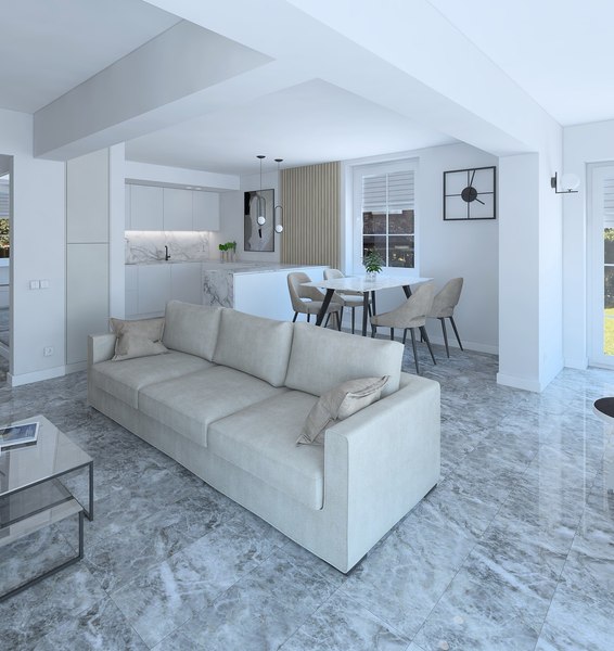 Wonderful living room after renovation 3D