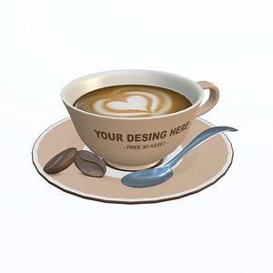 Cute Small Latte Coffee Cup Set