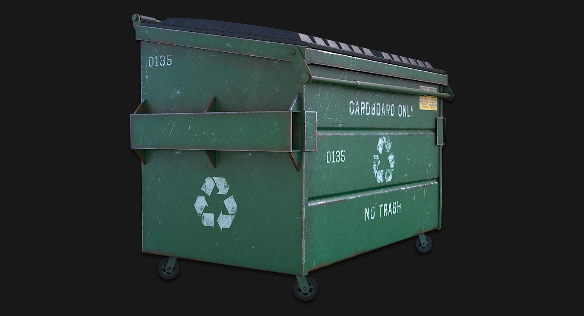 3d model of recycling dumpster https://p.turbosquid.com/ts-thumb/jm/FGAIcz/6bRJO9Mf/preview1480x800003/png/1479944614/1920x1080/fit_q87/b55169cb8515d32166bc96b9995dd0fd1a3457de/preview1480x800003.jpg