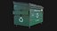 3d model of recycling dumpster