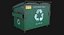 3d model of recycling dumpster