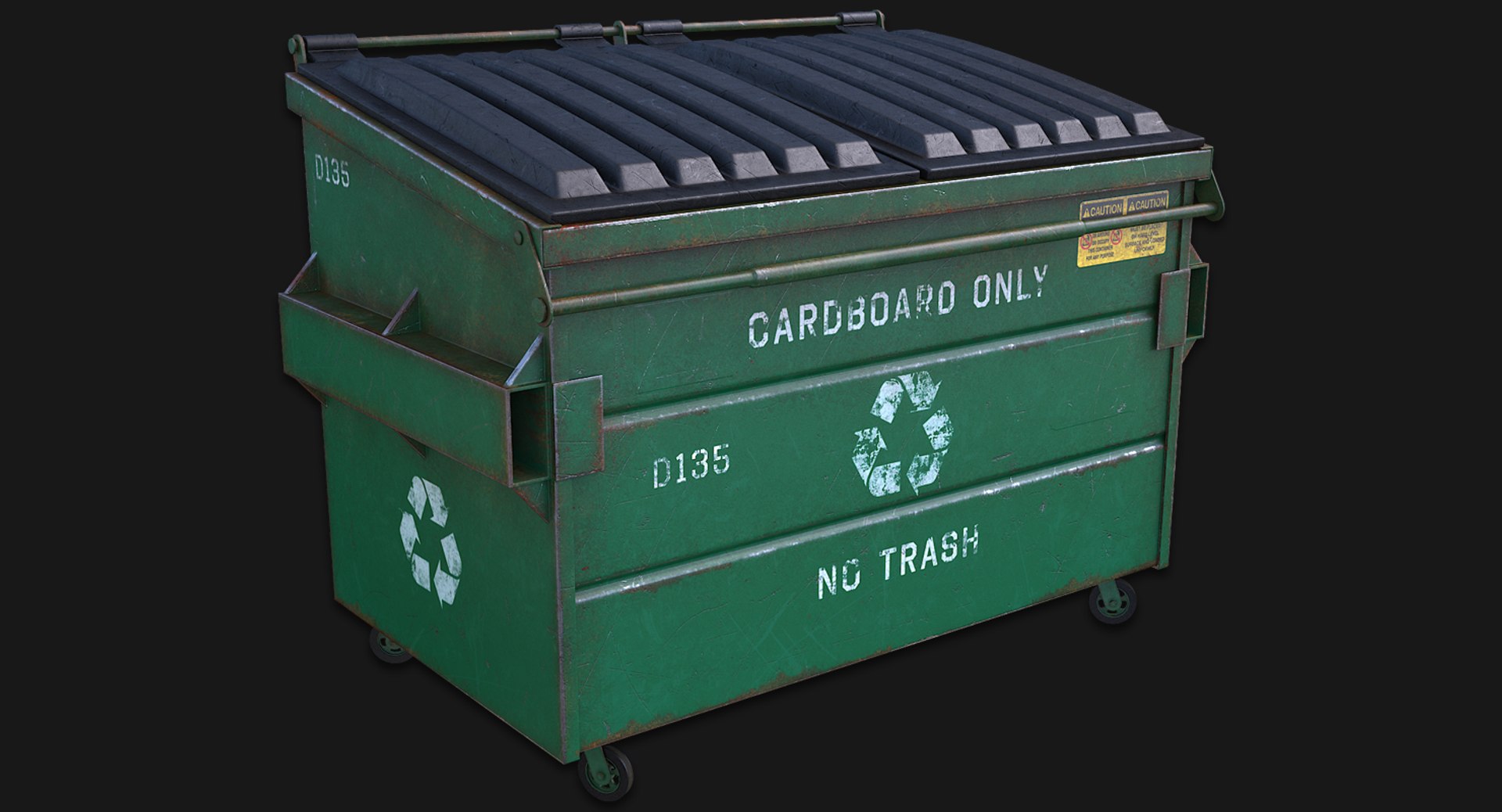 3d model of recycling dumpster https://p.turbosquid.com/ts-thumb/jm/FGAIcz/O7WcEUkN/preview1480x8000001/png/1479944614/1920x1080/fit_q87/0737e558f3e507420f0140c48270bb614455c3ff/preview1480x8000001.jpg