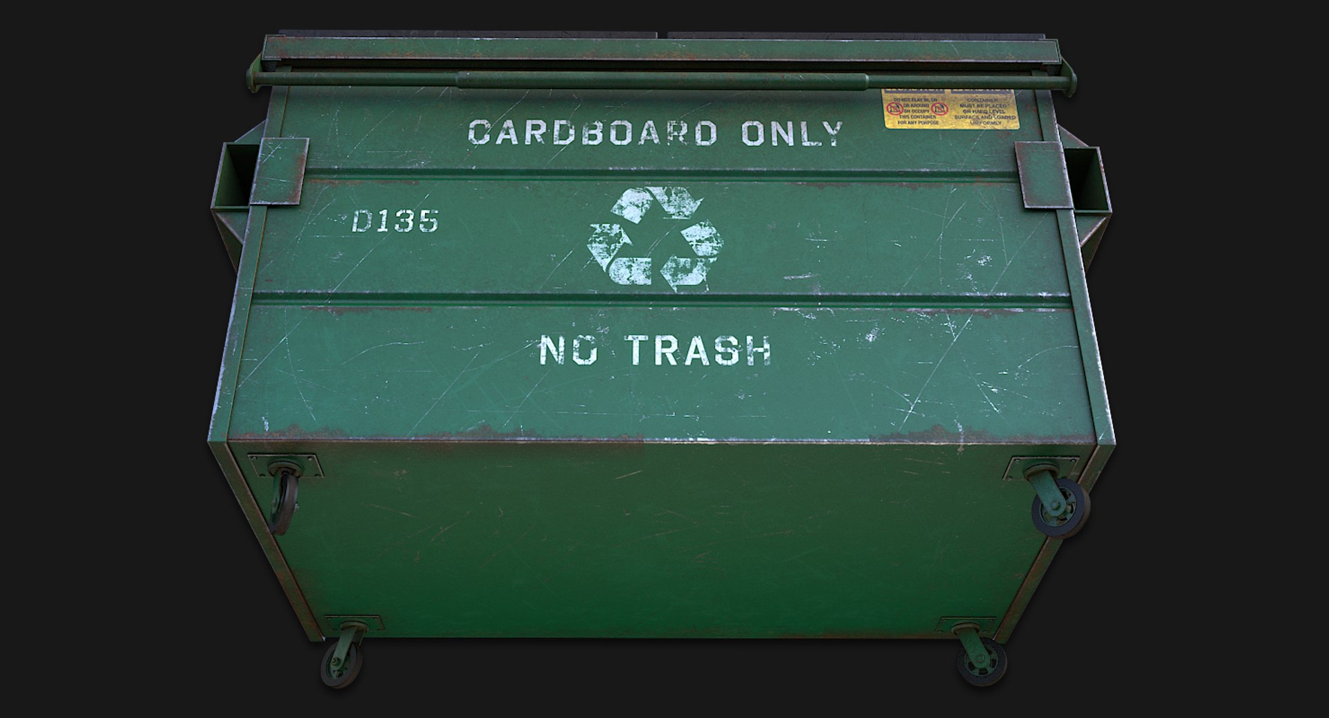 3d model of recycling dumpster https://p.turbosquid.com/ts-thumb/jm/FGAIcz/UkVWUK5p/preview1480x800004/png/1479944614/1920x1080/fit_q87/f1822d8c3b1ab2ff40c90b1d81f26136fd31dd37/preview1480x800004.jpg