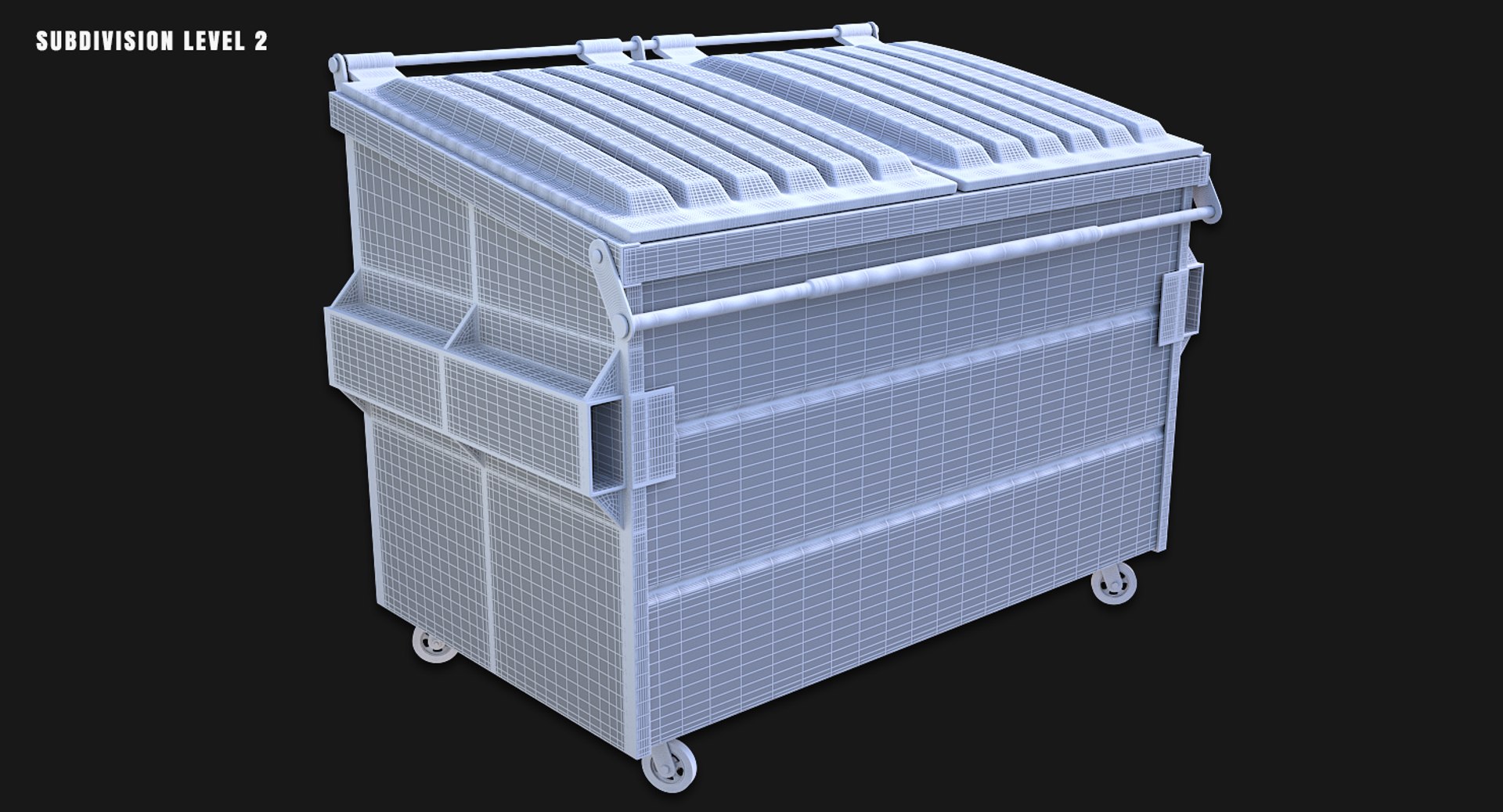 3d model of recycling dumpster https://p.turbosquid.com/ts-thumb/jm/FGAIcz/XbL9FrRM/wire002subd2/png/1479944671/1920x1080/fit_q87/c9a669876e182c7d163b5aa0720574afbdf80f38/wire002subd2.jpg