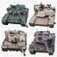 Rigged 4 Modern Battle Tanks Pack