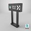 Starbucks Drive Thru Sign 3D model