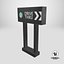 Starbucks Drive Thru Sign 3D model