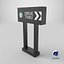 Starbucks Drive Thru Sign 3D model