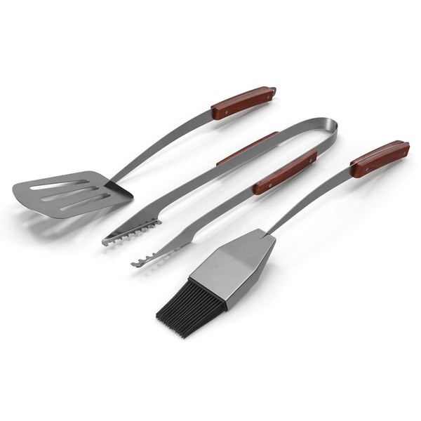 3d model grilling tool set