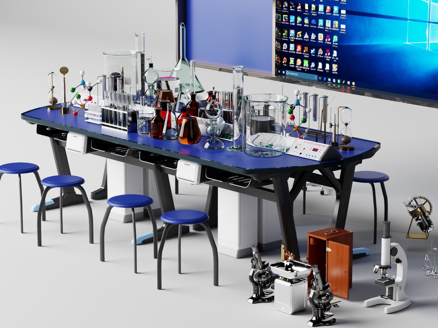 Chemistry Lab Experiment Table Scene 3D Model model https://p.turbosquid.com/ts-thumb/jm/TOKEeG/1r/19/jpg/1781953163/1920x1080/fit_q87/3f2de359a91077d397e7aa08a1041d3d7380b896/19.jpg