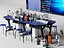 Modelo 3D de uma mesa de experimentos de laboratório de química