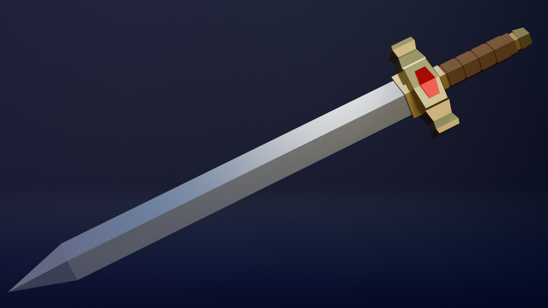 3D Model Stylized Low-poly Sword - TurboSquid 2243652