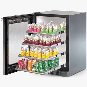 3D Refrigerator with drinks