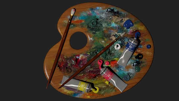 Artist palette 3D model