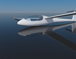 sailplane glider 3d model