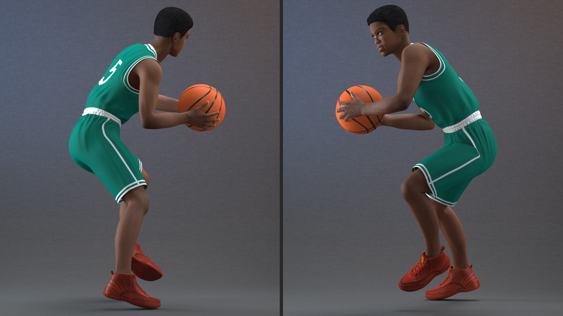 Pose T del jugador de baloncesto adolescente de piel clara Modelo 3D $159 -  .3ds .blend .c4d .fbx .max .ma .lxo .obj - Free3D