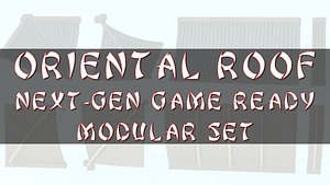 oriental roof modular elements 3D model