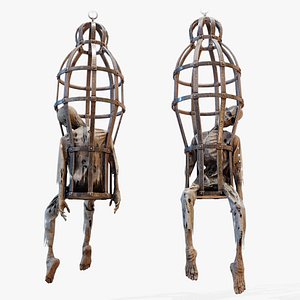 Prisoner Corpse in Cage 3 3D