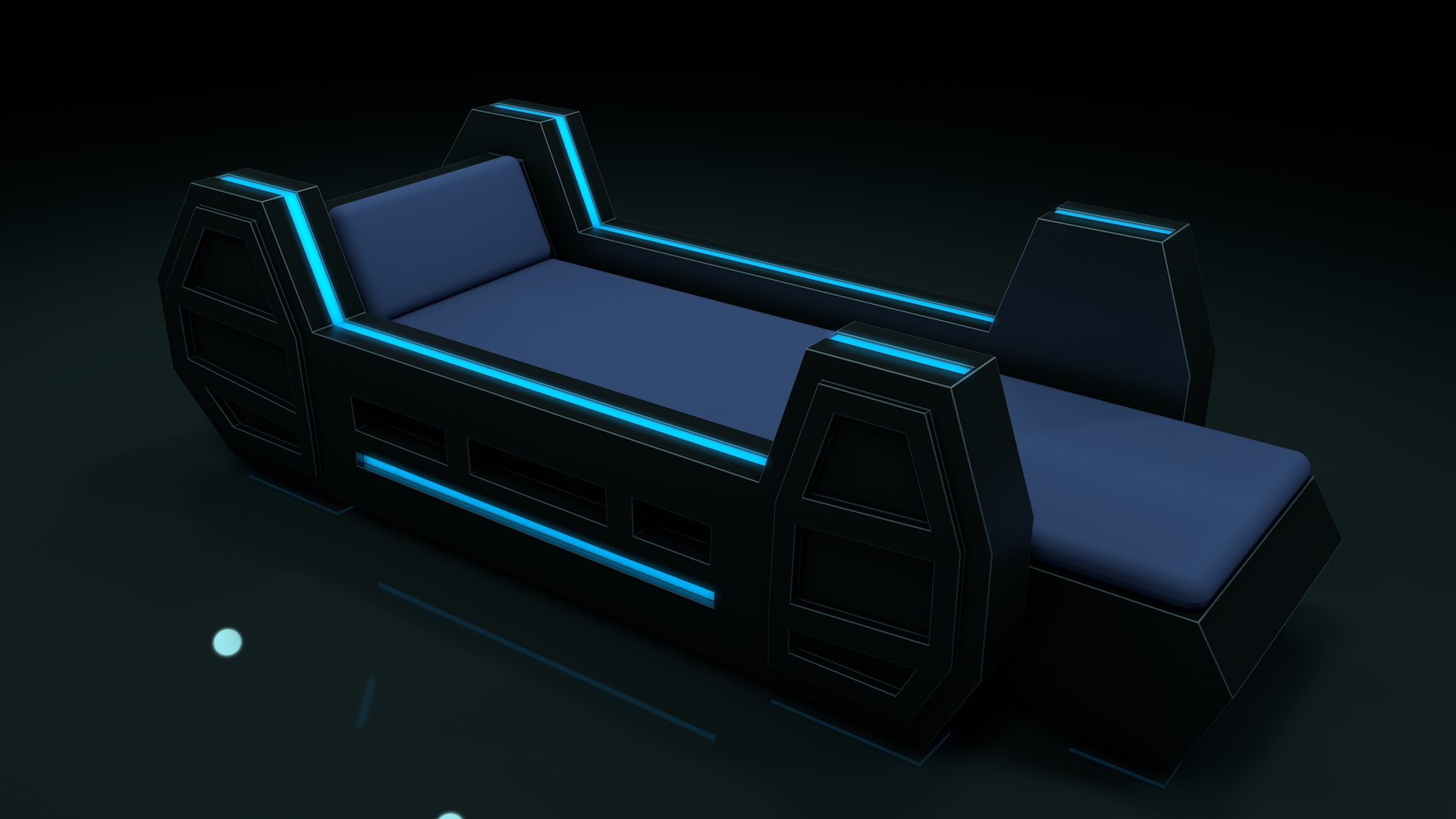 Sci Fi Bed Model - TurboSquid 2236065