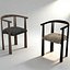 3D Modern Upholstered Dining Chair Designer Accent Chair 3D Model