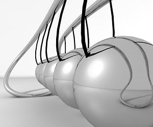 newton cradle 3d c4d