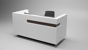3D reception desk model