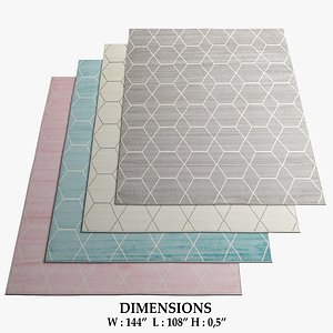 area rugs 4 3D model