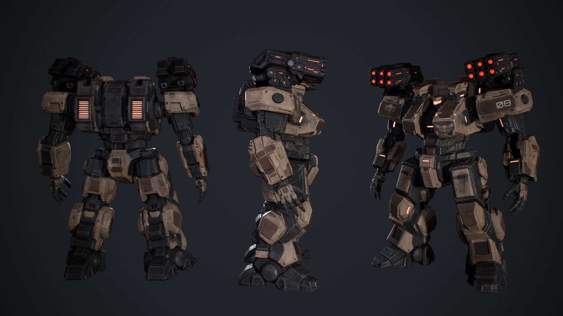 3D Heavy Mech model https://p.turbosquid.com/ts-thumb/jn/1uQecE/M7/5/png/1776940741/1920x1080/fit_q87/f332136027feb551383c83df05f983cb955733e8/5.jpg