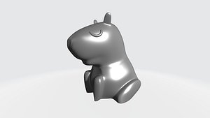 3D cute capybara