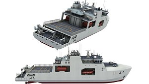 3D Harry DeWolf-class offshore patrol vessel