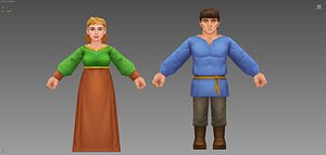 peasant rustic countryman 3d fbx