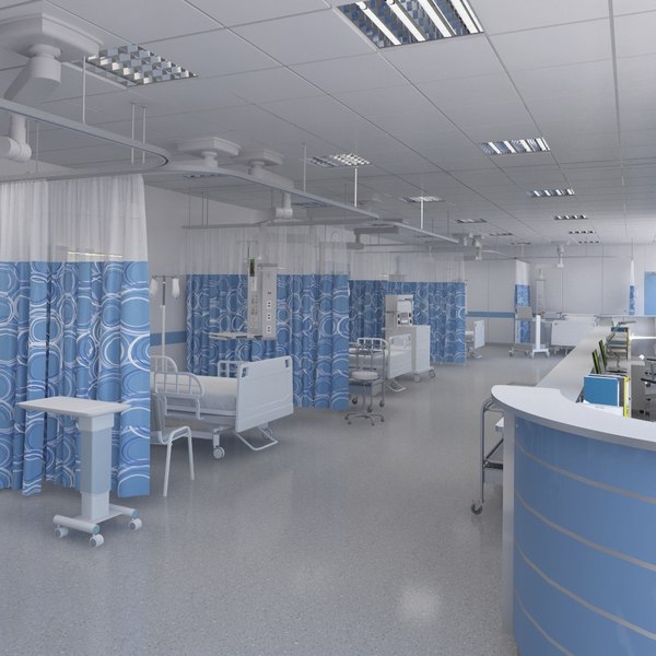 Hospital Patient Ward Room 10 3D - TurboSquid 2012647