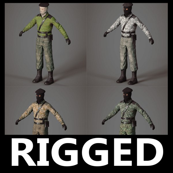 3D model terrorist separatist pack